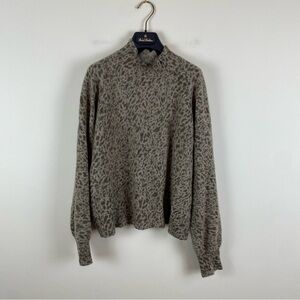 27 Miles Malibu Leopard Print Cashmere Mock Neck Sweater